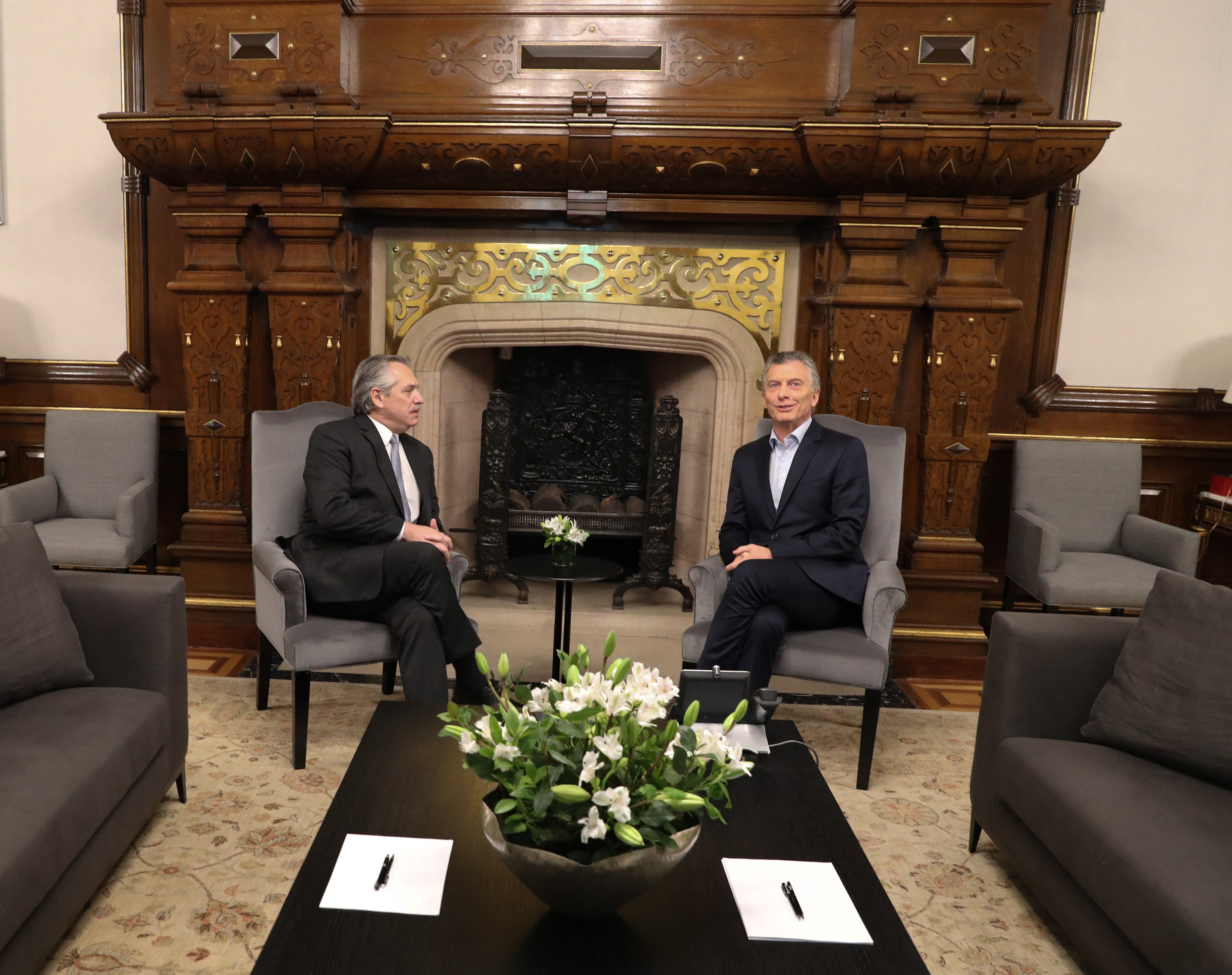 Tras los comicios, el presidente Macri invitó al presidente electo Fernández, a dialogar en la Casa Rosada. Foto: Presidencia de la Nación